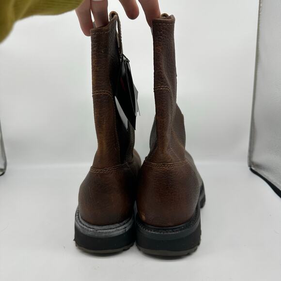 Wolverine Steel Toe Brown Leather Slip Resistant Mens Work Boot Size 11 Wide NWT - Picture 5 of 16